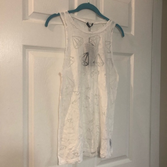 NWT Terez Burnedout diamond racerback tank. Size Large - Picture 9 of 9